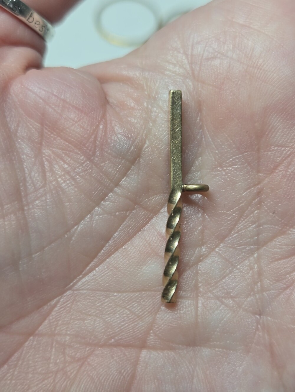 Rare Victorian Gold Filled Twisted Bar Pendant Necklace - Women Jewelry